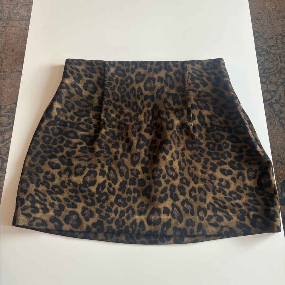 Zara Animal Print Mini Skirt